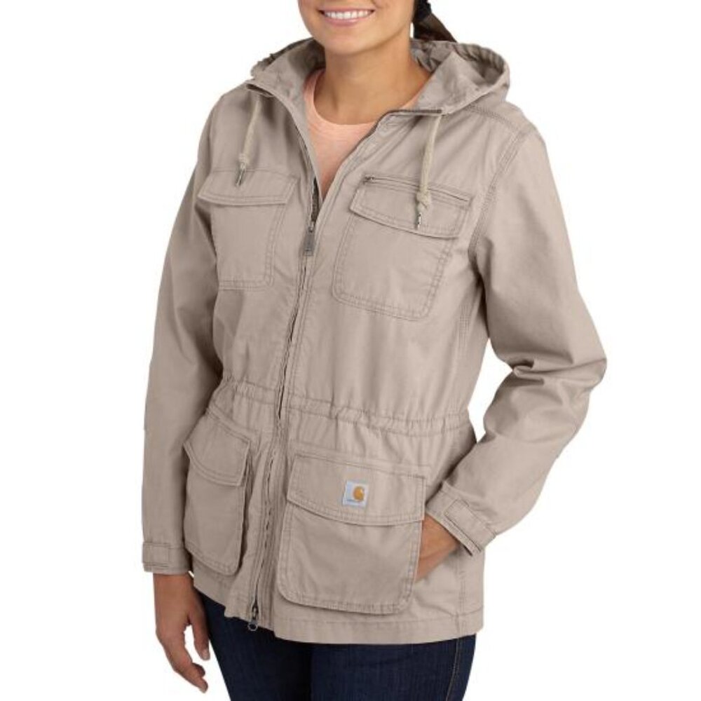 *LIGHTLY LOVED* Women's Carhartt Utility Jacket [Size: M] [Color: Field Khaki]